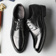 Cartelo Lederschuhe für Männer Business Britische Kuhläden formelle Schuhe für Männer Hochzeitsschuhe Schnürschuhe für Männer 2513 schwarzer Höhe-Verbesserung 44