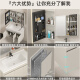 海松达不锈钢浴室柜组合陶瓷一体110cm洗手盆120大户型卫生间洗脸盆柜 奶咖12048cm柜圆弧盆+美妆镜柜