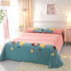 Set de cuatro piezas para niños de Manzina para niñas de algodón puro de algodón en espesor de colcha espesas sábanas y cubiertas de cama para niñas ropa de cama princesa invierno lindo (algodón completo engrosado) 1,0 m set de tres piezas-150*200 edredón de colchas