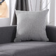 Bed back cushion large cotton and linen solid color pillow case linen sofa cushion living room pillow bedside backrest light gray 30*50cm separate coat
