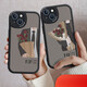 VYOPBC couple mobile phone case any model sticker cartoon cute apple fun splicing picture white series picture left 1283 right 1284 frosted silicone [single] one pair of shots 2 pieces
