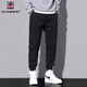 AEMAPE Jeans Men's Men's Deventy Ties Loose Pants Pelled Pelled Men's 2025 Spring and Summer Nuevo estilo más Pantalones Casales de Vellena Men 9859 Negro Plus Fleece l