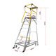 Échelle d'alliage en aluminium Hercule stable et en endurance Échelle de cargaison mobile monte d'assilèlement à harengs à l'échelle d'escalade à l'échelle d'escalade FS13596 Échelle de huit étapes 3,1 mètres 3,1 mètres