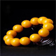 Chuji Lao Fenghuang comes with national inspection natural raw mineral authentic beeswax bracelets for men and women single circle chicken oil yellow old beeswax hands 25 grams bead diameter 14mm (unisex style) approx.