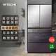 Hitachi (HITACHI) 670L multi-door refrigerator imported from Japan, ultra-large capacity, ultra-thin flagship machine, vacuum preservation, automatic ice making, double cycle ice crystal mirror color R-GW670TC refresh subsidy
