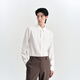 Chemise décontractée pour hommes Peacebird Spring Slim Sveny Shirt Sous -wear Shirt Top White (Slim) M
