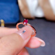 Pritte natural ruby ring main stone 3*5mm 925 silver electroplated gold fine inlay simple and exquisite