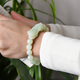 A thousand-year-old jade Hetian jade Pixiu bracelet Men's blue and white jade roadway jade bracelet [green green Pixiu bracelet] QZD2610z