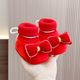 Midur Baby Stufe Baumwollschuhe rot 100-Tage-Jahr alte chinesische Neujahrsbabyweiche Socken Schuhe Löwen Tiger Kopfschuhe verdickte Samt warme rote Wolke Tiger (rote Schraubenstiefel) 11 innere Länge 10,5 cm (s empfohlen 0-5 Monate)