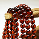 Amber Beads One Thing One Picture One Certificate Amber Beads String 108 Women's Necklace Black Brown Burgundy Water Purification Grade Beads String 20.22g 6.5mm