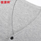 Hengyuanxiang 100% wool knitted cardigan men's V-neck sweater jacket top HJ191 medium gray 175/92A