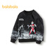 Balabala children's clothing boys' sweatshirt long-sleeved top autumn pullover comfortable fashionable Ultraman IP black 90001 100
