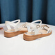 Belle Treppen Sandalen für Frauen 2025 Sommer Fairy Style Vielseitige Flachabsatzweiche Sohle komfortable Rindfleisch Sehne Sohle Student Frauen Sandalen Wenzhou Frauenschuhe - Blue 983 20 Frauenschuhe, die nach langem Gehen nicht müde werden - 36 Standardcode