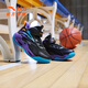 Anta Windhöhle 丨 Kinderschuhe Kinderbasketballschuhe Herren Kinderschuhe 2025 Neues Sommertraining 3-6 Jahre alte praktische Sportschuhe [Windhöhle] Schwarz/Gras lila/Chlorblau 9901-3 Größe 31