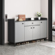 First Forest Shoe Cabinet Doorway Home Simple Porch Cabinet Bedroom Modern Solid Wood Leg Storage Cabinet Sky Gray 120*30*84cm