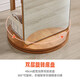 Jiayi Massivholz rotierender Dressing Spiegel bodenstörender Ganzkörperspiegel Dreidimensionaler Spiegel HD Schlafzimmer Kleidung Rack bodensetzt integrierter Spiegel