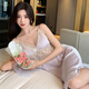莫代尔【带胸垫】性感睡裙女纯欲风冰丝吊带夏季睡衣女士高级感少女夏天 11965 M