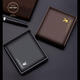 
Playboy wallet men's wallet versatile wallet horizontal trendy short card slot long simple texture exquisite hardware short black