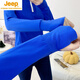 JEEP SPIRIT sports quick-drying t-shirt women's long-sleeved slim half-zip fitness yoga wear Pilates outdoor running hiking top blue L