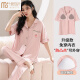 
Modal pajamas with chest pad for women for summer short-sleeved trousers 2025 new cardigan cool home clothing two-piece suit summer NSN12109 M women: