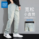 
True Vis American Jeans Men's Summer Thin Draped Small Feet Slim Straight Pants Versatile Retro Casual Long Pants Men 9901 Nostalgic Blue S