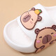 Hunter Kapibara children's summer slippers for boys indoor bathing non-slip cartoon soft bottom deodorant girls home slippers off-white single layer 30.5 190mm (6-8 years old)