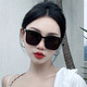 Bai Xiaoshe sunglasses, black frame, vertical nails, sunglasses for men and women, sun visor for travel, outdoor driver driving, anti-glare glasses