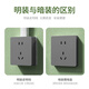 Shantou Lincun International Electrician's surface-mounted switch socket 15 holes and twenty-five holes household wall power supply two or three plugs without slotting and punching surface-mounted large plate five-hole socket