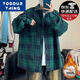 Yooourthing American Retro Plaid Room Мужская пружина с длинными рукавами, осенью и зима, а также бархатная утолщенная свободная пара универсальная повседневная рубашка куртка CJ9735-Yellow Plaid плюс бархат M (рекомендуется 90-110JIN [JIN равен 0,5 кг]))