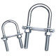 Tianzhuo Hardware with nut baffle set galvanized carbon steel U-bolt screw U-shaped card U-shaped pipe clamp fixed buckle ride M8*50*130 1 set