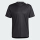 Adidas short-sleeved men's tops, summer training fitness sportswear, ins trendy, round neck, comfortable and breathable casual T-shirt IL1381/black 2XL/suggested 195-215Jin[Jin equals 0.5 kg]
