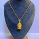 3D hard gold Buddha head pendant sand gold Buddha foot gold Buddha necklace Tathagata gold pendant Buddha statue small single Buddha head with gift box