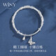 Nur (Winy) Silberarmband für Frauen Feste Pure Foot Silber 9999 Armband Mode Silberschmuck Armband für das einfache Kreis -Geburtstagsgeschenk der Mutter