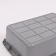 Thickened rectangular plastic wash basin security inspection frame, lunch box, food storage basket, tableware, bottom basin turnover box 683 gray 49.5*34.5*13.5