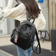 NaiBaiQi Practical birthday gift women's bag women's backpack new simple large capacity anti-theft travel backpack 8009 black gift box + rose + bear