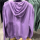 Adidas Sweatshirt Men's Spring y Autumn Fitness Training Sportswear Chaqueta con capucha a prueba de viento IC9764 Fusion Violet S