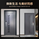 Nijinjia Class Anti-theft Door Household Entry Door Ventilation Door Middle Door Safety Door Higher Door Head + Aluminum Foil Filling + Ventilation and Breathable Anti-Prying Dark Hinging Page Entering Door Custom Door 2150*960/2050*1050 Higher Door Head + Remote Visual Intelligent Lock + Package Installation