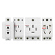 Delixi AC30 modular socket DZ47X five-hole three-plug 16A two-hole 10A distribution box module guide rail plug three-level 16A plug