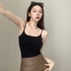 Xinhuang avec pavé de poitrine de poitrine blanche petit gilet à suspense pour les femmes avec une nouvelle tenue chaude de chaleur sportive sportive sans manches polyvalentes top à tendance blanche taille moyenne 75-130jin [Jin est égal à 0,5 kg]