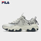 FILA official men's shoes dad shoes sneakers new cat claw shoes 5th generation retro casual shoes silver green/high profile gray-SH 42