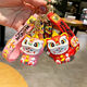 Yunxi National Trend Lion Tanz und Fortune Katze Schlüsselkette Autos Cartoon kreativ 2025 Chinesischer Stil Key Bleistift Feiertagsgeschenk Nationaler Trend Lion Tanz und Fortune Cat [blau * 1]