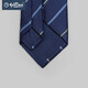 
Jinlilai men's simple and versatile contrasting color wide stripes business casual color knit formal wear tie wedding groom gift box