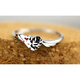 QIANSHU (QIANSHU) Pt950 platinum ring for women imitation diamond faceted heart-shaped platinum ring Angel's Kiss women's single ring Platinum Angel's Kiss ring weighs about 2.38-2.48