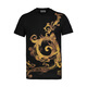 
VERSACE JEANS COUTURE Luxury Men's Clothing Versace Men's Clothing Men's Simple Round Neck T-shirt Short Sleeve 11979 Gift Black M