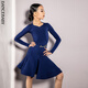 
DANCEBABYDancebaby Latin Dance Clothing 2024 new competition server high-end children's competition regulations grading server DAS698 burgundy 160