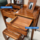 Feilexiong all solid wood dresser flip cover makeup table small apartment Chinese modern walnut desk dresser integrated bedroom walnut dresser + makeup stool