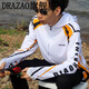 DRAZAO fishing suit summer sun protection suit men's ice silk spring and autumn 2025 Luya anti-mosquito outdoor clothes orange and white XL