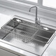 Sanxita stainless steel kitchen sink rack retractable drain basket wash basin dish rack sink dish storage drain rack