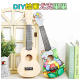 Hanchang assembled small guitar ukulele DIY handmade homemade material bag painted hand-painted wooden graffiti 21 inch round-set two