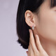 Liuguifu Jewelry PT950 Platinum Earrings Broken Ice Dawn Platinum Stud Earrings for Women PT0200057 1.7g